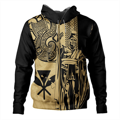 Hawaii Hoodie Polynesian Tribal Tattoo King Kamehameha-Myprintsy