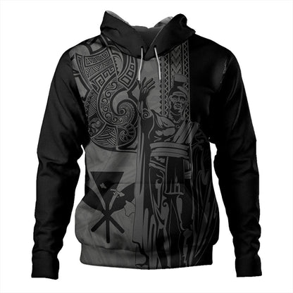 Hawaii Hoodie Polynesian Tribal Tattoo King Kamehameha-Myprintsy