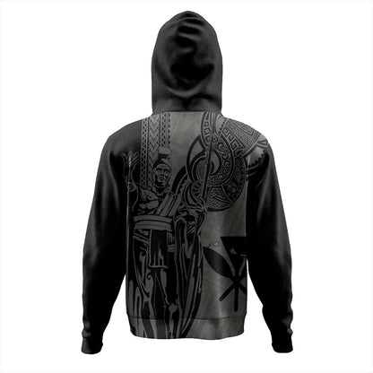Hawaii Hoodie Polynesian Tribal Tattoo King Kamehameha-Myprintsy