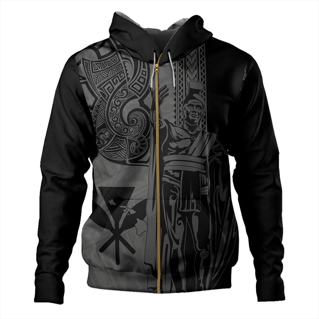 Hawaii Hoodie Polynesian Tribal Tattoo King Kamehameha-Myprintsy