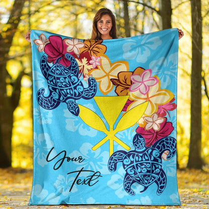 Hawaii Kanaka Maoli Custom Personalised Premium Blanket - Tropical Style-Myprintsy