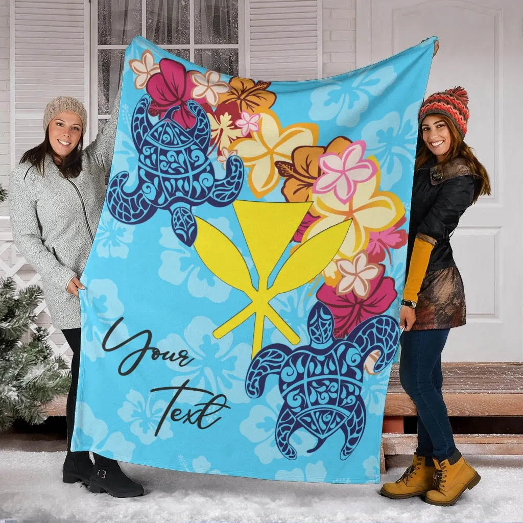 Hawaii Kanaka Maoli Custom Personalised Premium Blanket - Tropical Style-Myprintsy