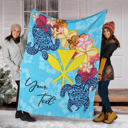 Hawaii Kanaka Maoli Custom Personalised Premium Blanket - Tropical Style-Myprintsy