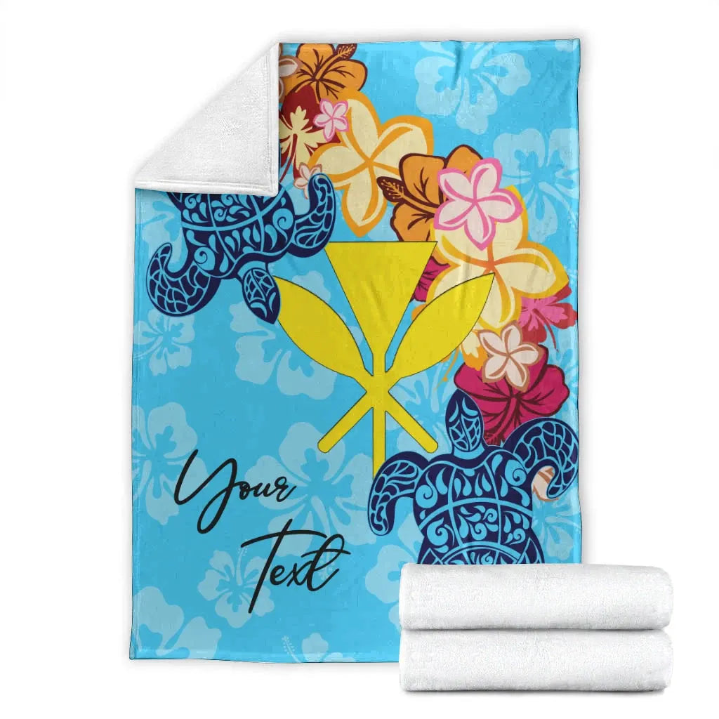 Hawaii Kanaka Maoli Custom Personalised Premium Blanket - Tropical Style-Myprintsy