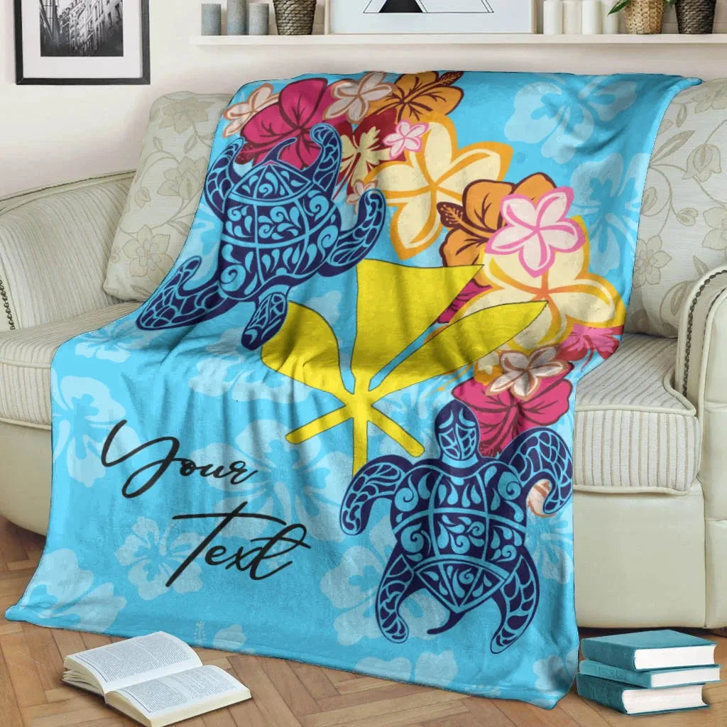 Hawaii Kanaka Maoli Custom Personalised Premium Blanket - Tropical Style-Myprintsy