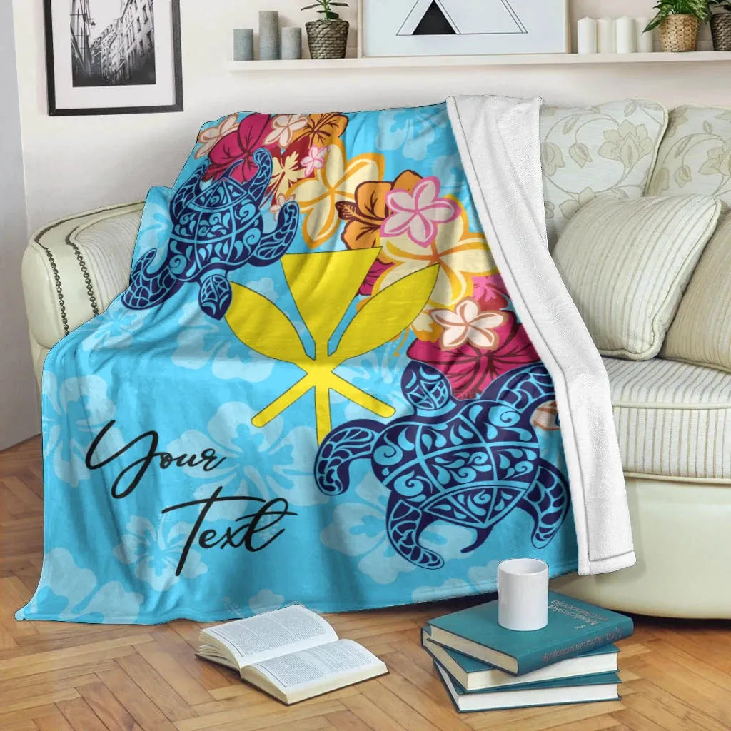 Hawaii Kanaka Maoli Custom Personalised Premium Blanket - Tropical Style-Myprintsy
