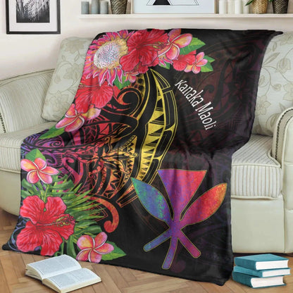 Hawaii Kanaka Maoli Premium Blanket - Tropical Hippie Style-Myprintsy