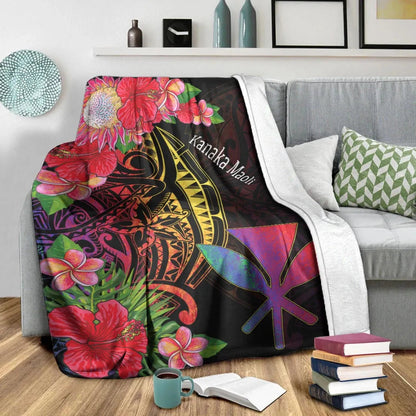 Hawaii Kanaka Maoli Premium Blanket - Tropical Hippie Style-Myprintsy