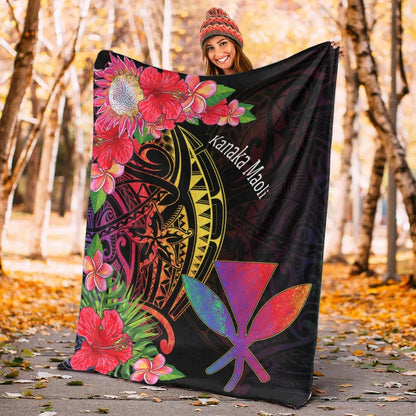 Hawaii Kanaka Maoli Premium Blanket - Tropical Hippie Style-Myprintsy