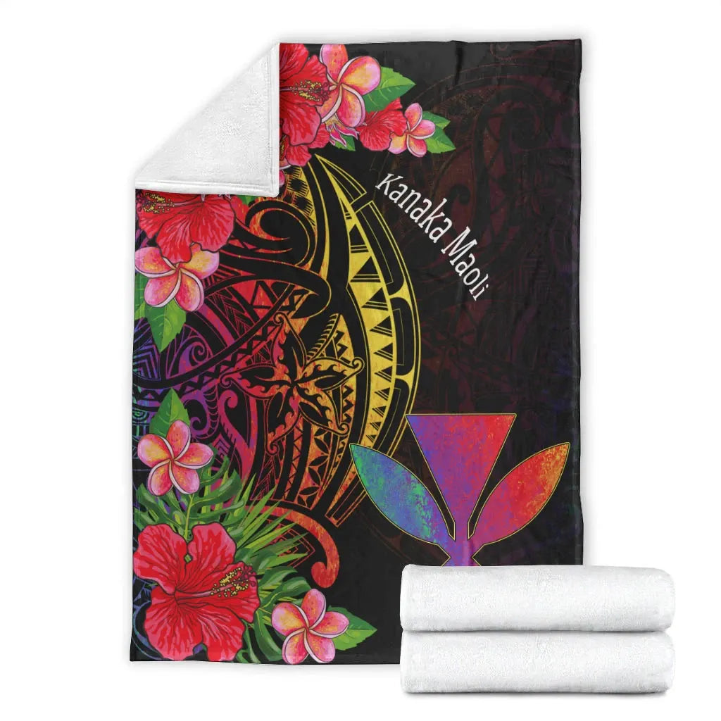Hawaii Kanaka Maoli Premium Blanket - Tropical Hippie Style-Myprintsy