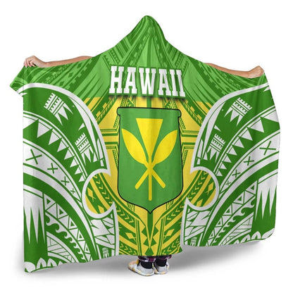 Hawaii Polynesian Hooded Blanket - Hawaiian Pattern With Seal-Myprintsy