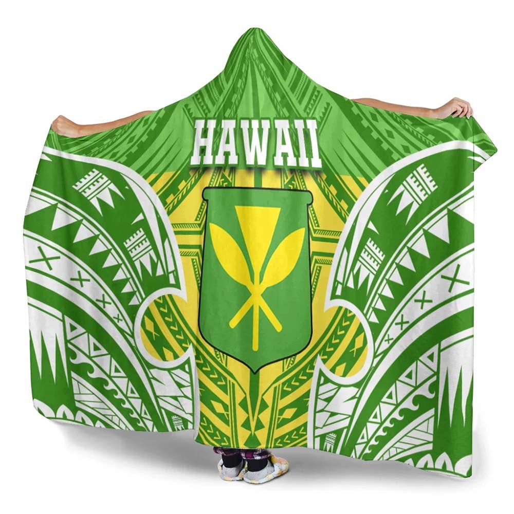 Hawaii Polynesian Hooded Blanket - Hawaiian Pattern With Seal-Myprintsy