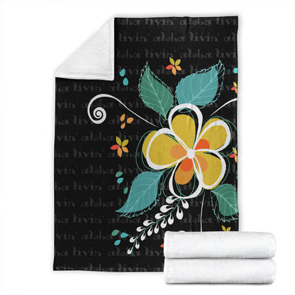 Hawaii Premium Blanket Aloha Hibiscus Art-Myprintsy
