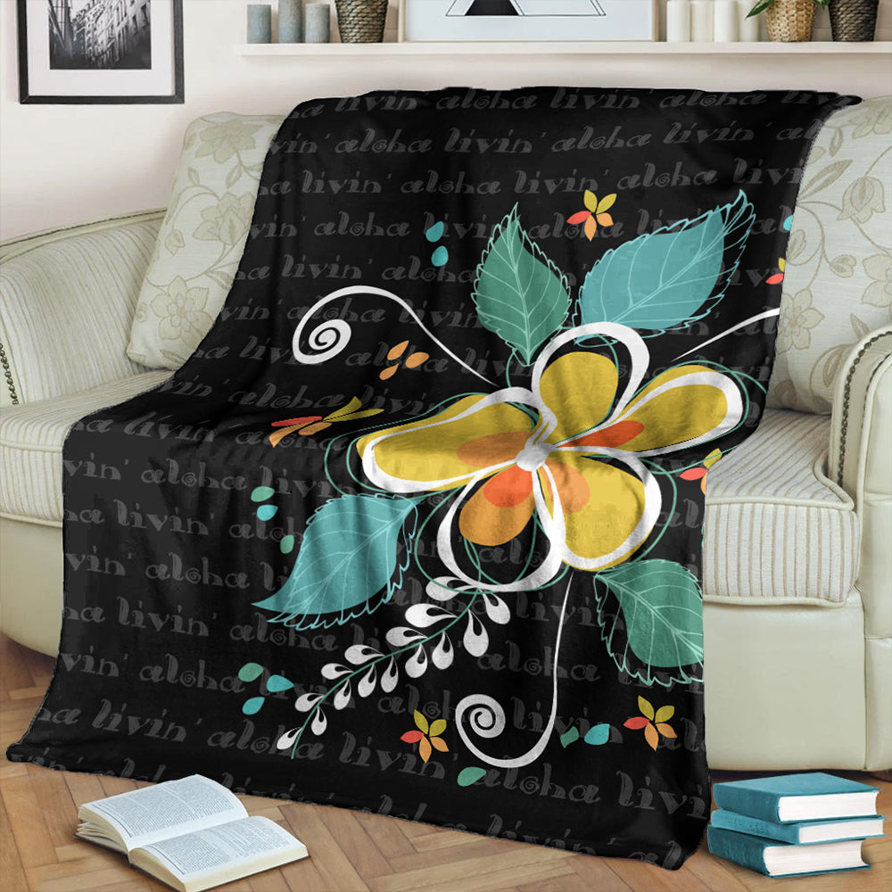 Hawaii Premium Blanket Aloha Hibiscus Art-Myprintsy