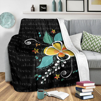 Hawaii Premium Blanket Aloha Hibiscus Art-Myprintsy