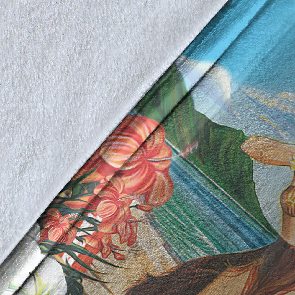 Hawaii Premium Blanket Aloha Hula Dance-Myprintsy