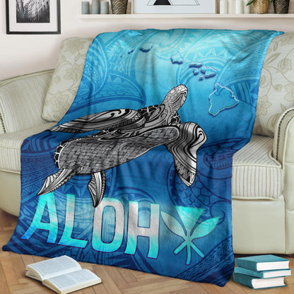 Hawaii Premium Blanket Aloha Turtle Ocean Style-Myprintsy