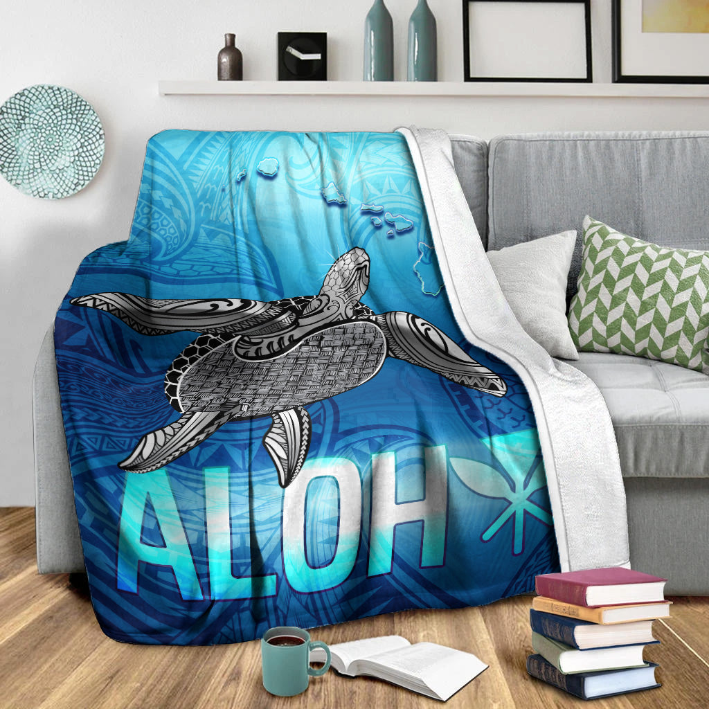 Hawaii Premium Blanket Aloha Turtle Ocean Style-Myprintsy