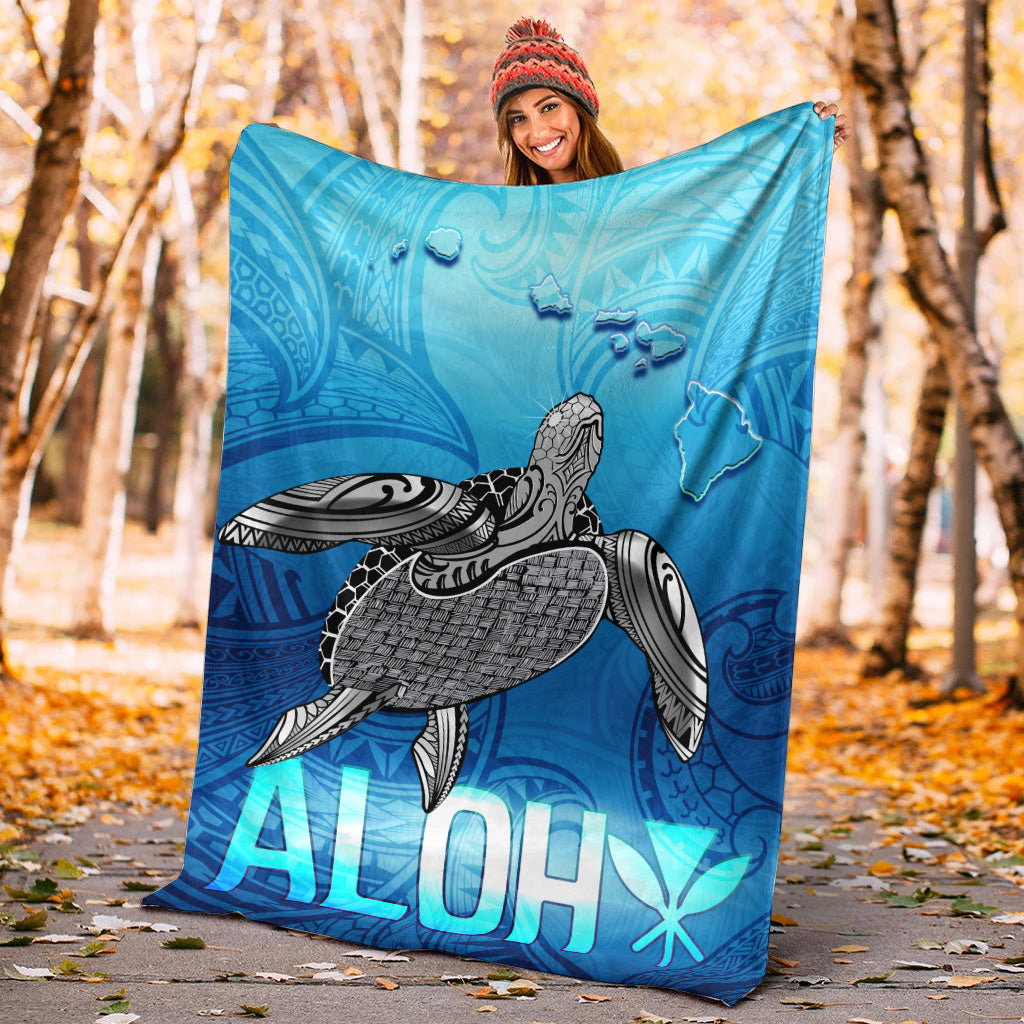 Hawaii Premium Blanket Aloha Turtle Ocean Style-Myprintsy