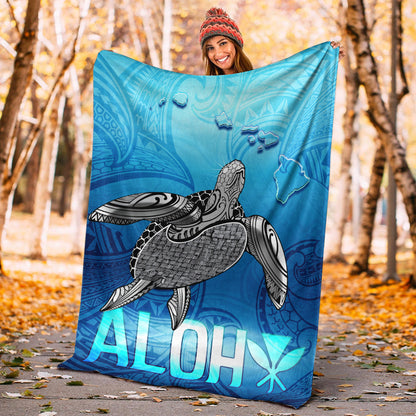 Hawaii Premium Blanket Aloha Turtle Ocean Style-Myprintsy