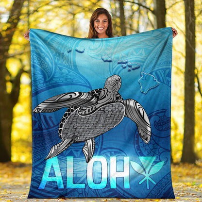 Hawaii Premium Blanket Aloha Turtle Ocean Style-Myprintsy