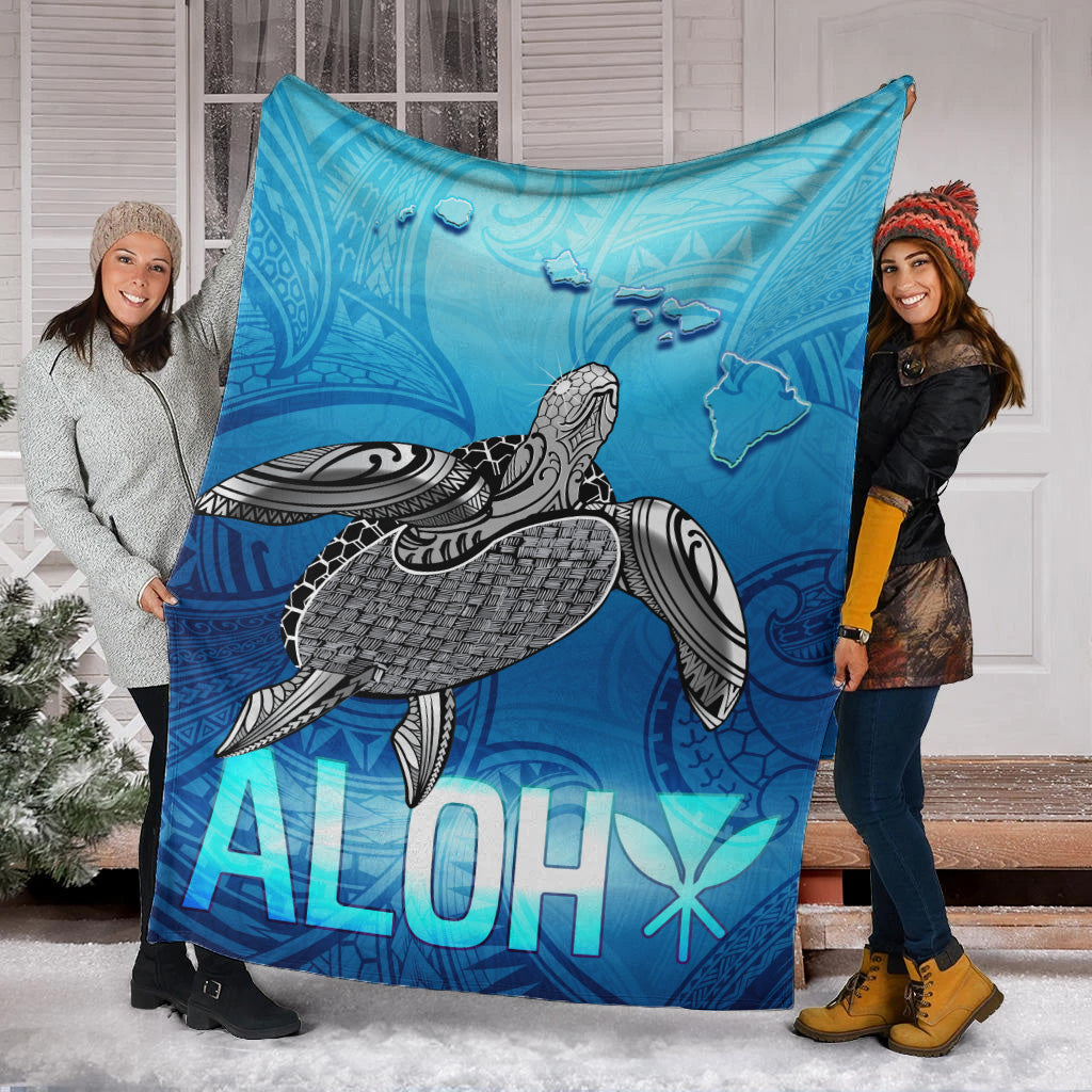 Hawaii Premium Blanket Aloha Turtle Ocean Style-Myprintsy