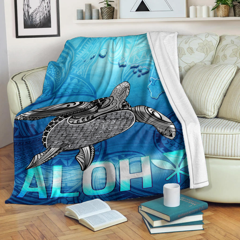 Hawaii Premium Blanket Aloha Turtle Ocean Style-Myprintsy