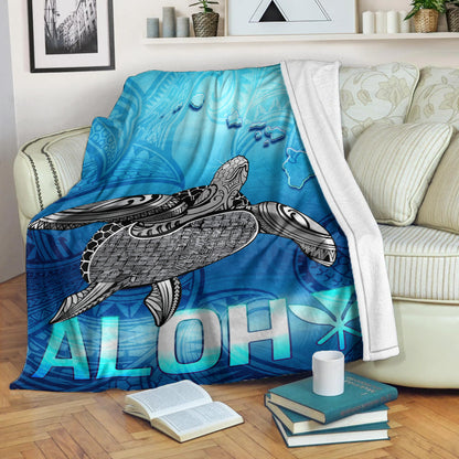 Hawaii Premium Blanket Aloha Turtle Ocean Style-Myprintsy