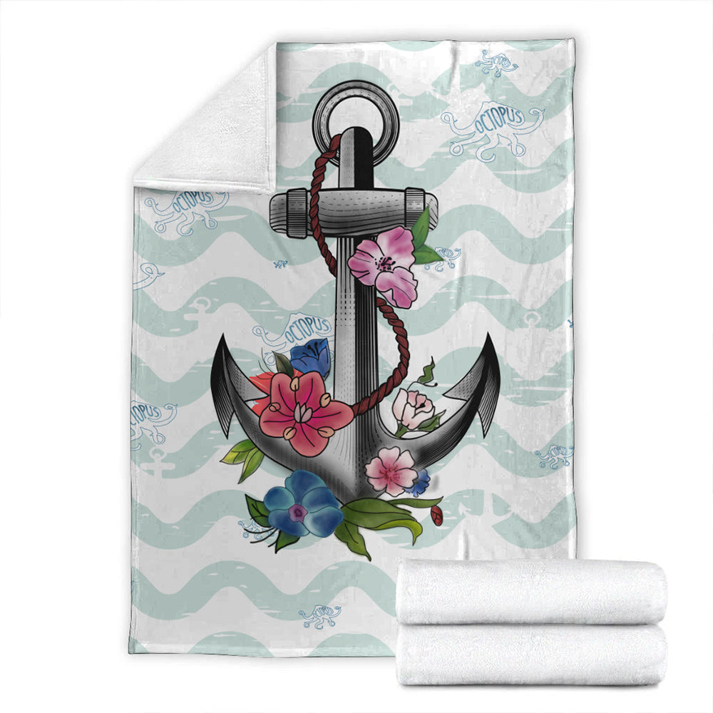Hawaii Premium Blanket Anchor Hibiscus-Myprintsy