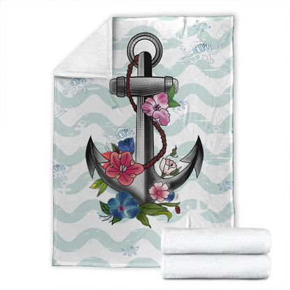 Hawaii Premium Blanket Anchor Hibiscus-Myprintsy