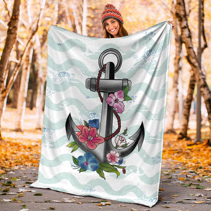 Hawaii Premium Blanket Anchor Hibiscus-Myprintsy