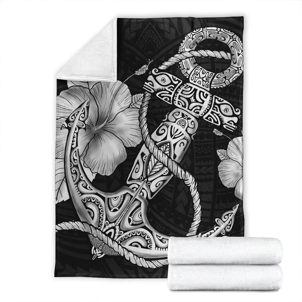 Hawaii Premium Blanket Anchor Poly Tribal-Myprintsy