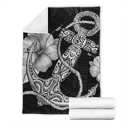 Hawaii Premium Blanket Anchor Poly Tribal-Myprintsy
