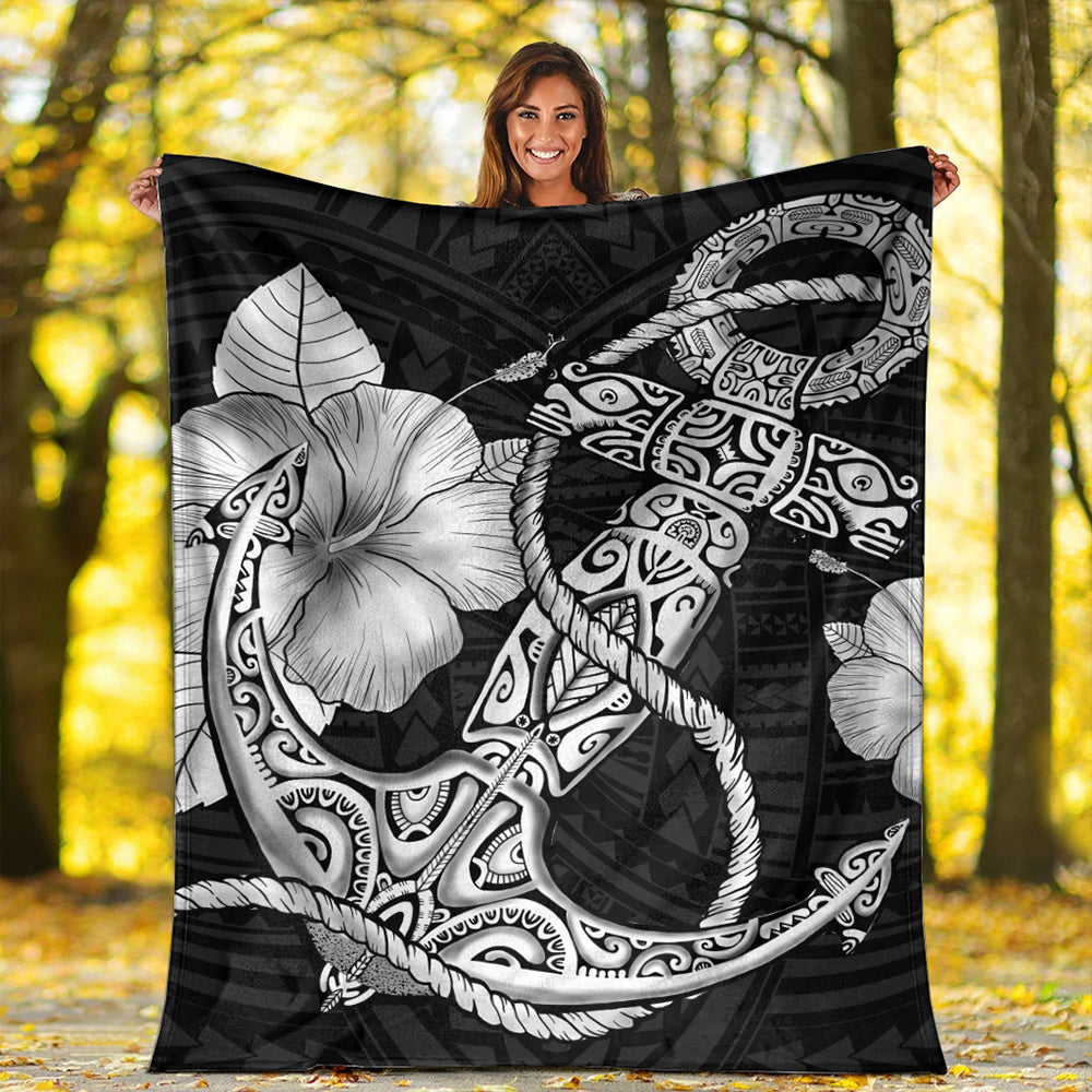 Hawaii Premium Blanket Anchor Poly Tribal-Myprintsy