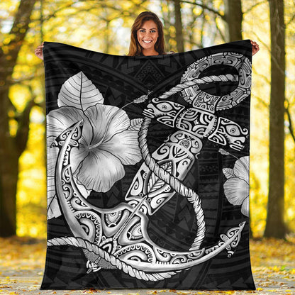 Hawaii Premium Blanket Anchor Poly Tribal-Myprintsy