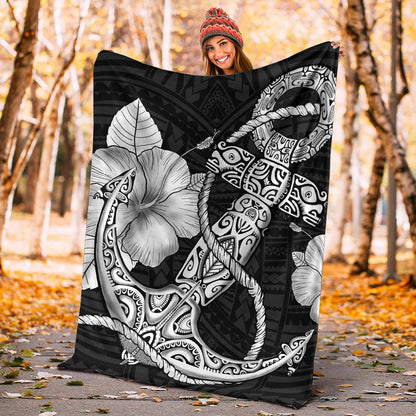Hawaii Premium Blanket Anchor Poly Tribal-Myprintsy
