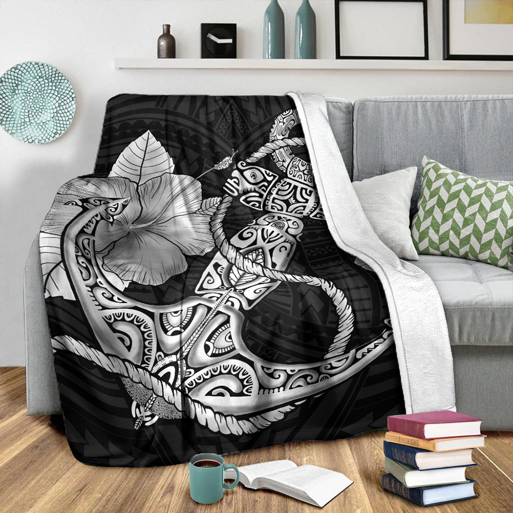 Hawaii Premium Blanket Anchor Poly Tribal-Myprintsy