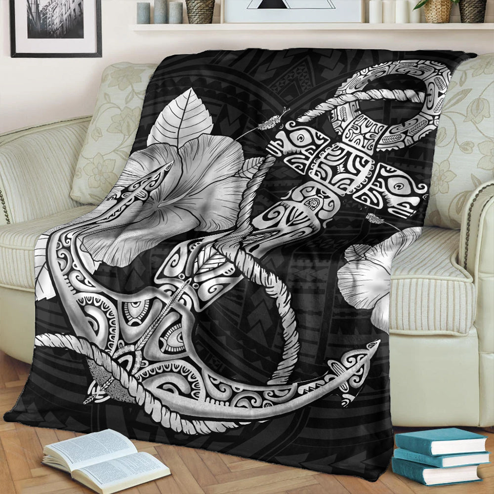 Hawaii Premium Blanket Anchor Poly Tribal-Myprintsy