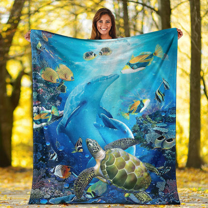 Hawaii Premium Blanket Animal Ocean-Myprintsy