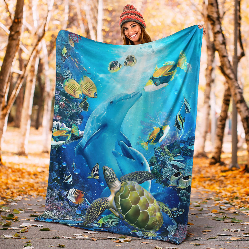 Hawaii Premium Blanket Animal Ocean-Myprintsy