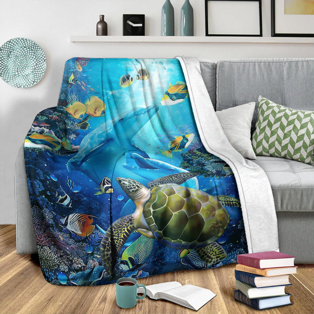 Hawaii Premium Blanket Animal Ocean-Myprintsy