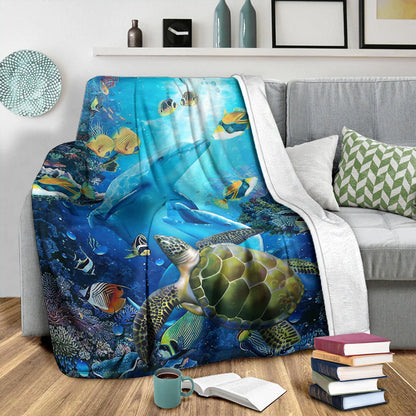 Hawaii Premium Blanket Animal Ocean-Myprintsy