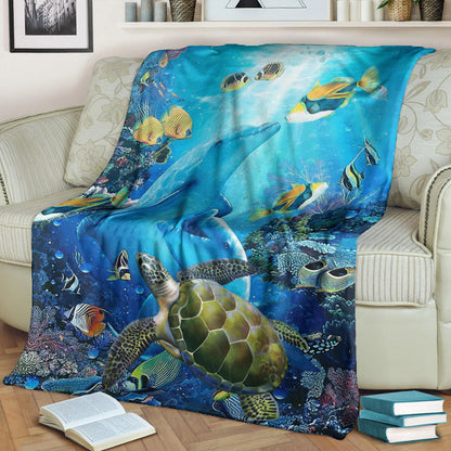 Hawaii Premium Blanket Animal Ocean-Myprintsy