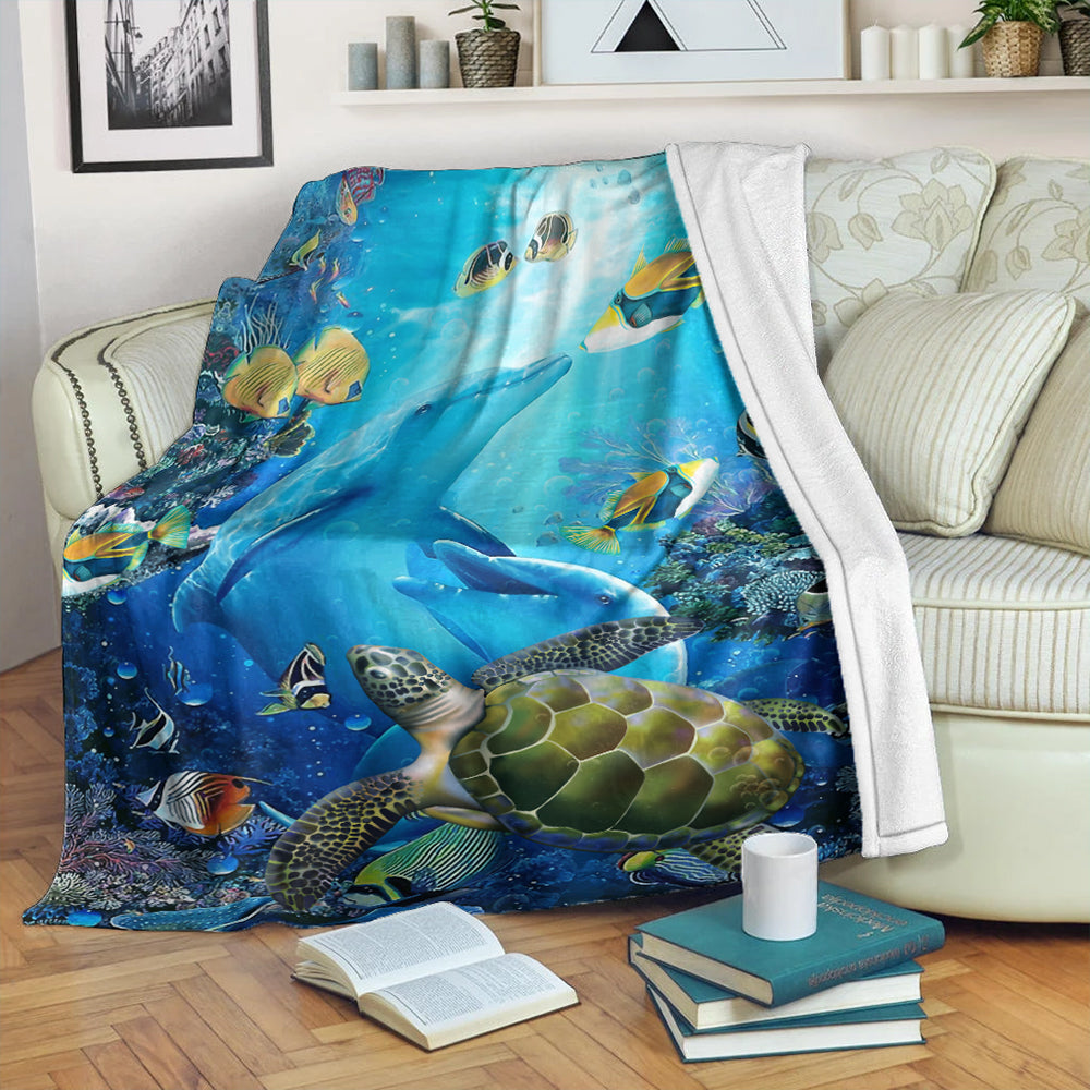 Hawaii Premium Blanket Animal Ocean-Myprintsy