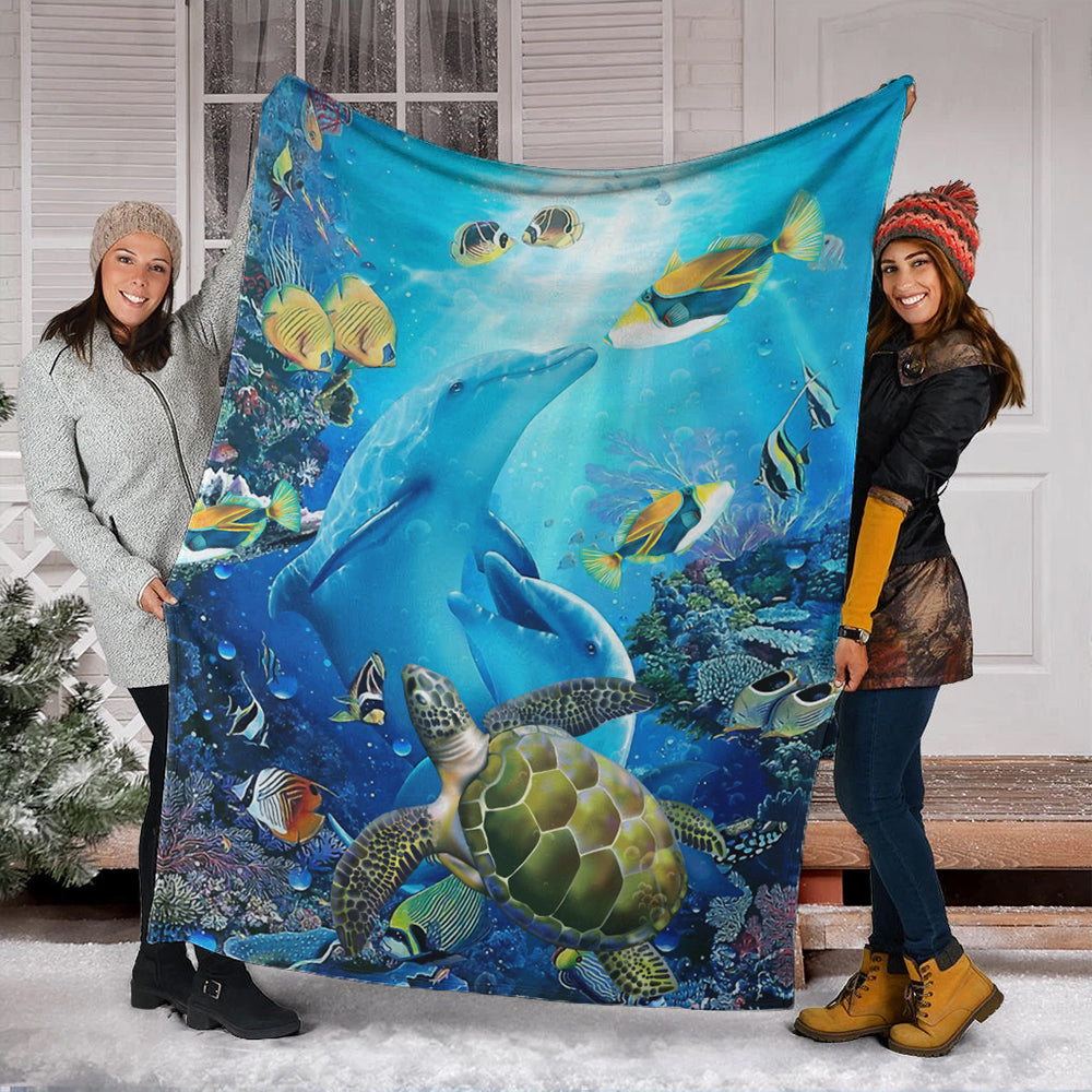 Hawaii Premium Blanket Animal Ocean-Myprintsy
