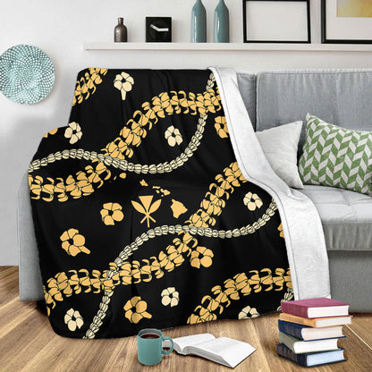 Hawaii Premium Blanket Curve Floral Lei-Myprintsy