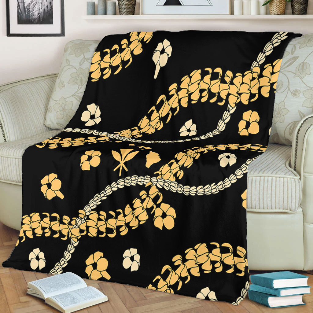 Hawaii Premium Blanket Curve Floral Lei-Myprintsy