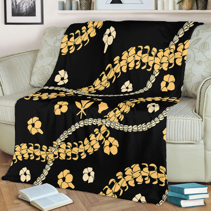 Hawaii Premium Blanket Curve Floral Lei-Myprintsy