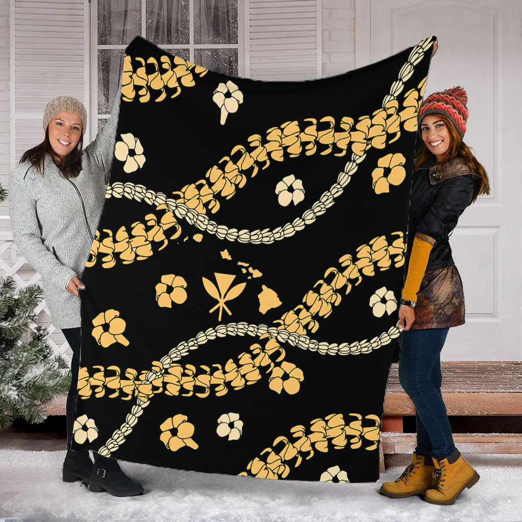 Hawaii Premium Blanket Curve Floral Lei-Myprintsy