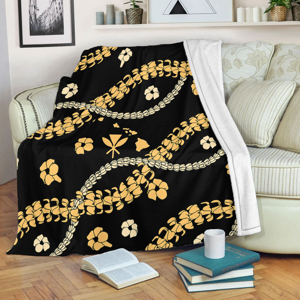 Hawaii Premium Blanket Curve Floral Lei-Myprintsy